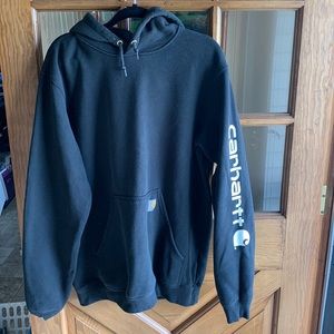 Black Carhartt hoodie sweatshirt- Large tall